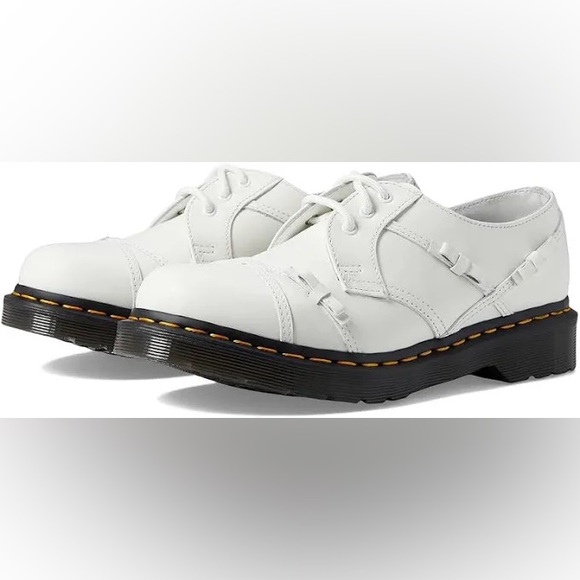 NWT Dr. Martens 1461 Women's Bow Smooth Leather Oxford Shoe White - Picture 7 of 13